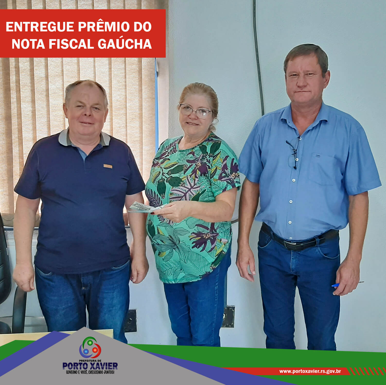 ENTREGUE O PRÊMIO DO PROGRAMA NOTA FISCAL GAÚCHA